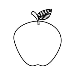 fresh organic apple on white background