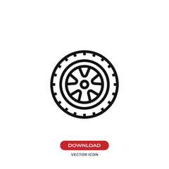 Car wheel vector icon