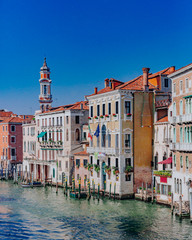 Houses by the Grand Canal in Venice, Italy