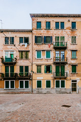 Streets and buildings in Venice, Italy