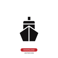 Ship front vector icon