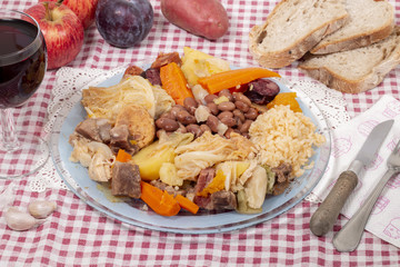 Traditional cozido portuguese stew
