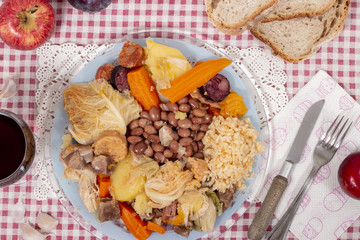 Traditional cozido portuguese stew
