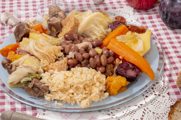 Traditional cozido portuguese stew
