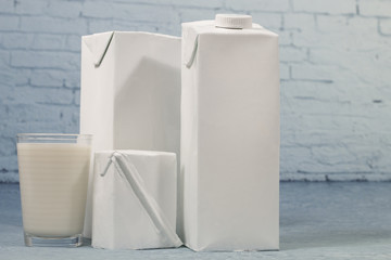 Mix of milk packages