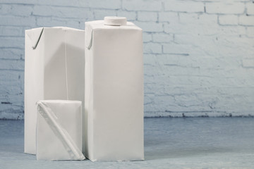 Mix of milk packages