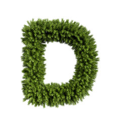 Christmas tree letter D