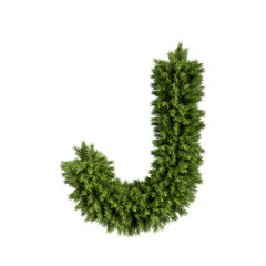 Christmas tree letter J