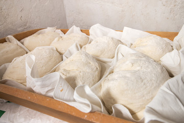Traditional rustic bread in the making