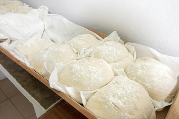 Traditional rustic bread in the making