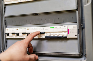 The process of switching off the electrical voltage