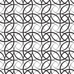 CROSSING STROKE ARCH. MODERN ELEGANT GEOMETRIC CIRCLE SEAMLESS VECTOR PATTERN