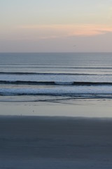 Sunrise waves beach