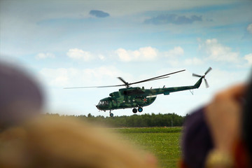 Fototapeta na wymiar Russian military helicopter