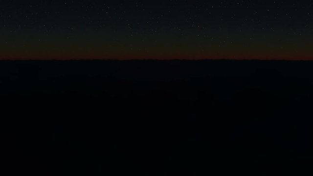 4K. Beautiful Sunrise Above The Clouds. Ultra High Definition. 3840x2160. Realistic 3d Animation.