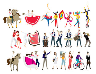 Colombia Dancers and music