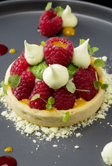 Tartelette à la framboise