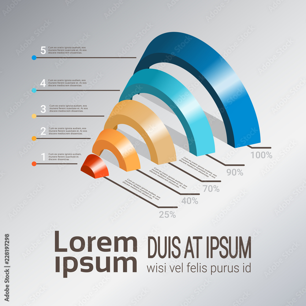 Poster business timeline process chart infographics funnel template used for presentation and workflow layo