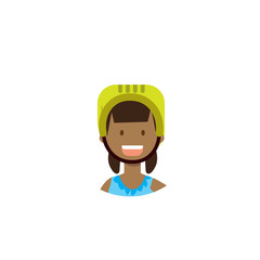 African children face happy girl helmet portrait