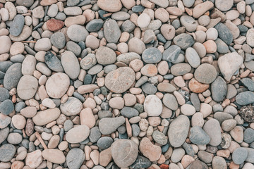 Pebbles closeup on the seashore