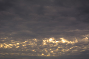 Cloudy sunset sky, texture or background.