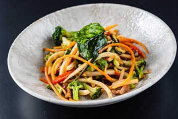 noodles with meat and vegetables
