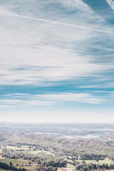Les Baux-de-Provence, France, September 24, 2018: Vertical frame - view from the walls of the fortress