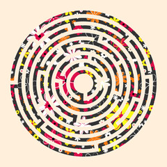 Labyrinth, game, entertainment, puzzle, Vector Image	
