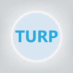 TURP (Transurethral resection of the prostate) acronym- vector illustration