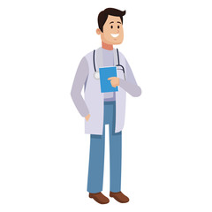 Fototapeta premium Male doctor with stethoscope