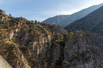 Amazing Autumn ladscape with  forest around Krichim Reservoir, Rhodopes Mountain, Bulgaria