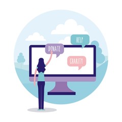 volunteers help work