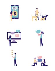 volunteers help work