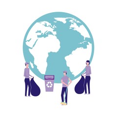 volunteers help work