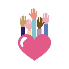 volunteers help work