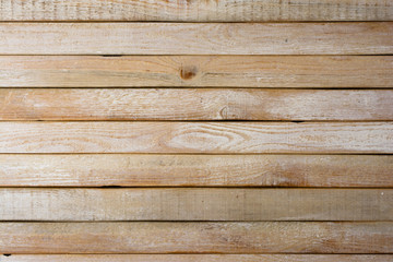 Old wood texture and background in vintage tone. Plank light brown wooden wall background.