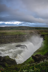 Gullfoss waterfall in summer in Iceland, Europe