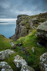 Landscape around Fair head trail in Northern Ireland, United Kingdom