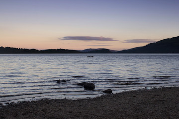 A atmospheric summer sunset over Loch Lomond 