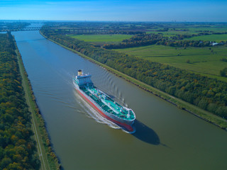 Nord-Ostsee-Kanal. Vogelperspektive.