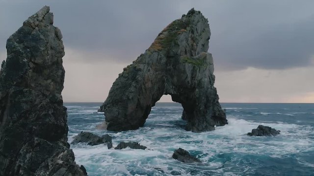 Crohy Head in Donegal Ireland ocean waves on rocks
