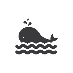Whale vector icon