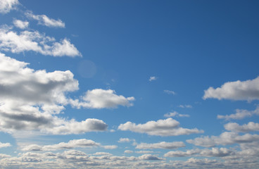 Clouds on a clear day