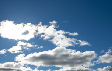 Obraz premium Clouds on a clear day