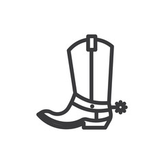 Cowboy boot vector icon