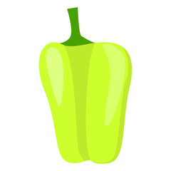 Green paprika icon. Flat illustration of green paprika vector icon for web design