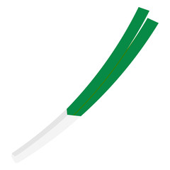 Fresh leek icon. Flat illustration of fresh leek vector icon for web design