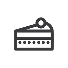 Cake slice vector icon