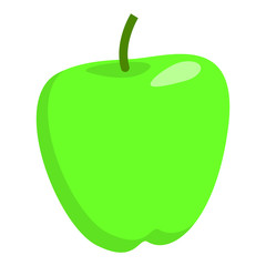 Green apple icon. Flat illustration of green apple vector icon for web design