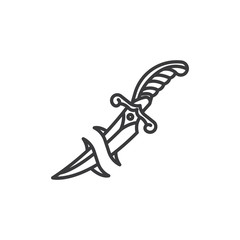 Dagger vector icon